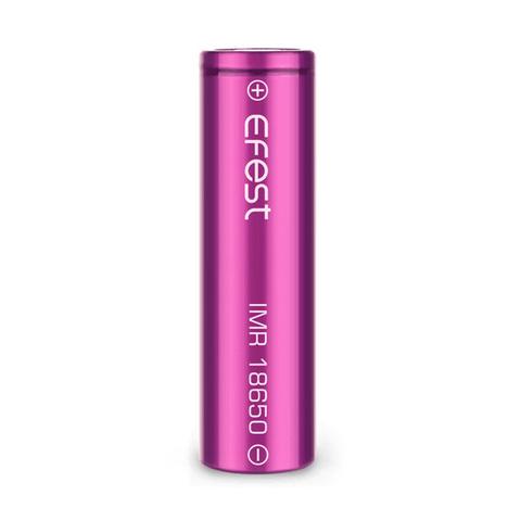 Efest Purple IMR 18650 2500mAh 35a Flat Top Li-MN Battery (2 pack + case)