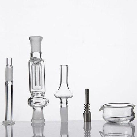 Oil Straw Glass Dab Rig and Titanium Nail